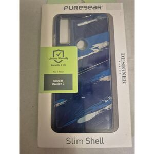Puregear Designer Series Blue Line Slim Shell Phone Case for Cricket Ovation 3